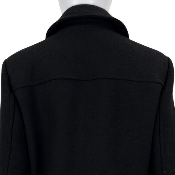 Zara Black Cropped Wool-Blend Button-Up Jacket – Size S - Picture 9 of 10